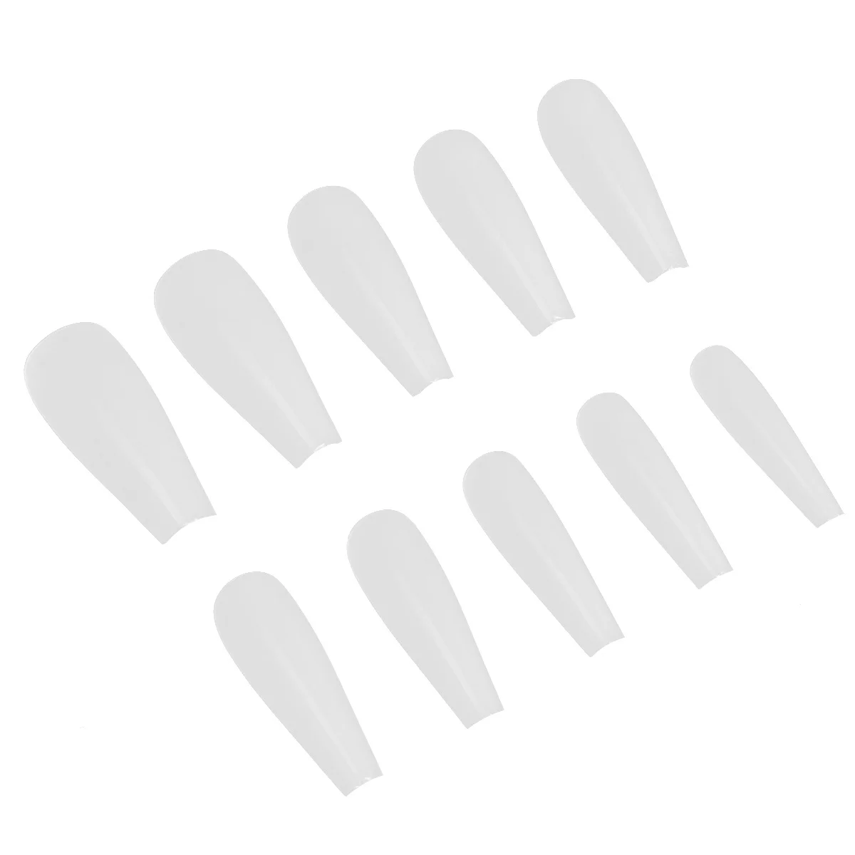 

500Pcs Long Fake Nails Tips Full Cover Fingernails Natural for Professional Salon Use Fake Nails Nail Tips
