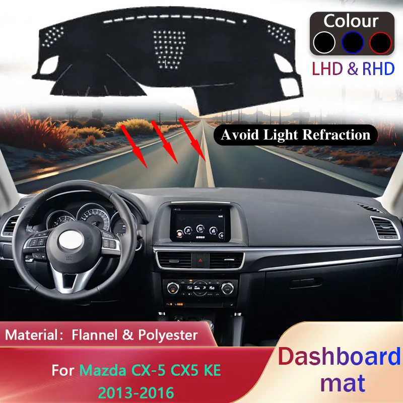 

Car Dashboard Pad for Mazda CX-5 CX5 CX 5 KE 2013 2014 2015 2016 Sunshade Mat Carpet Cover Cushion Rug Exterior Auto Accessories