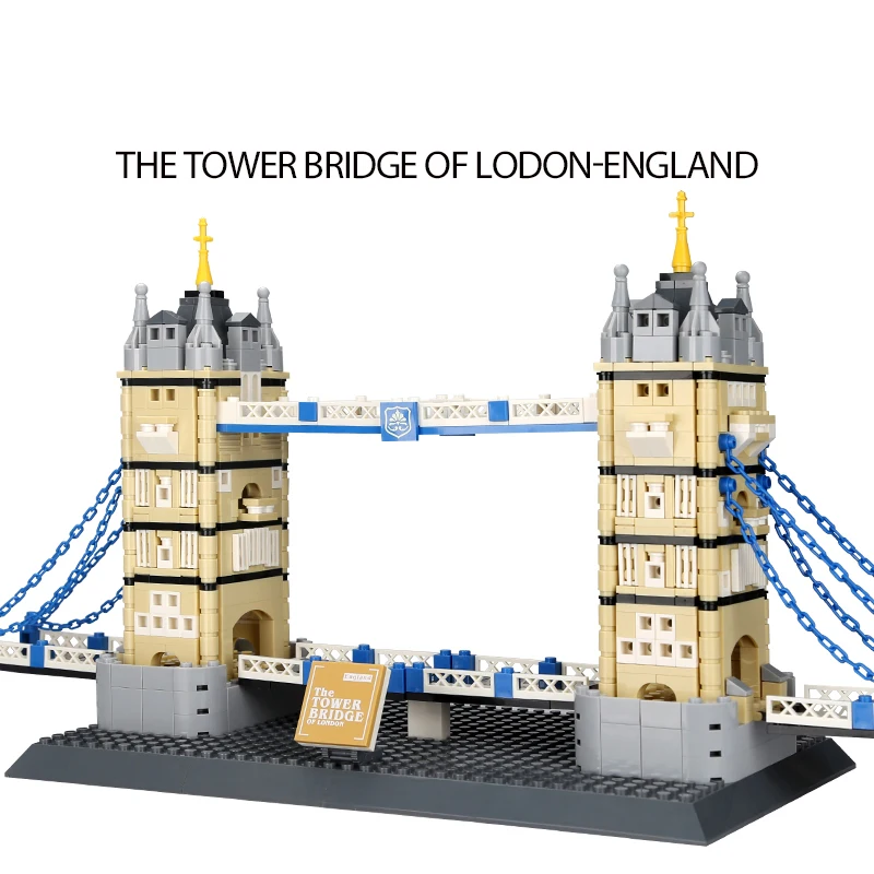 4219 Famosa architettura del punto di riferimento di Londra Ponte della torre 969 + pezzi Set di mattoni da costruzione Giocattolo di costruzione MOC in plastica ABS