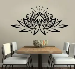 Lotus Flower PVC Wall Art Stickers House Decorate Living Room Yoga Namaste Vinyl Sticker Bedroom Decor Poster Self Adhesive P06