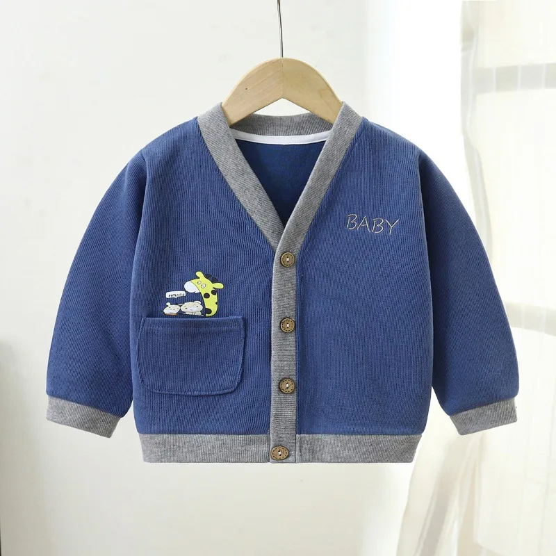 New Autumn Winter Kids Knit Casual Cardigan Warm Sweater Jacket Girls Boys Baby Casual Top Loose Long Sleeves Homewear Children
