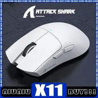 Attack Shark X11 R1 Tri Mode Bluetooth Wireless Mouse With Charger Base Rgb Ergonomics Mice Lightweight Pc Gamer Accessories