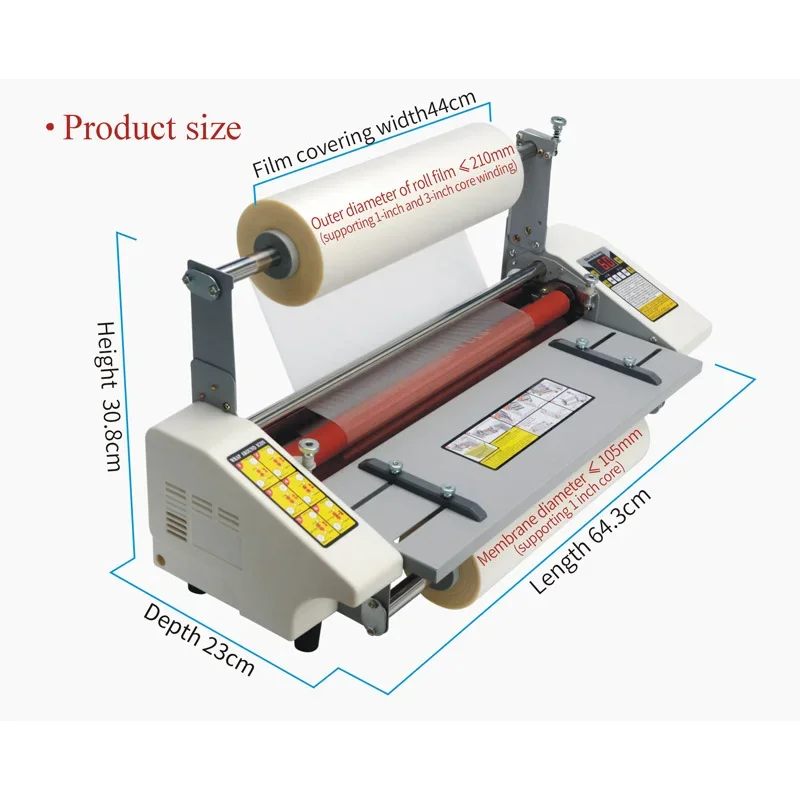 Four Roller Paper Laminating Machine 9460T English Version Cold Hot Laminator Rolling Machine Film Photo Laminating M