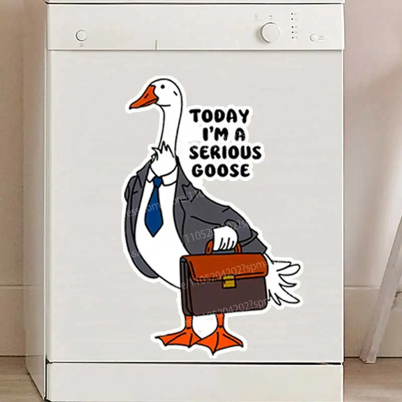 Funny 'Today I Am a Serious Goose' Vinyl Decal Office Humor Sticker for Laptop Water Bottle Car Commercial Goose Sticker AA97