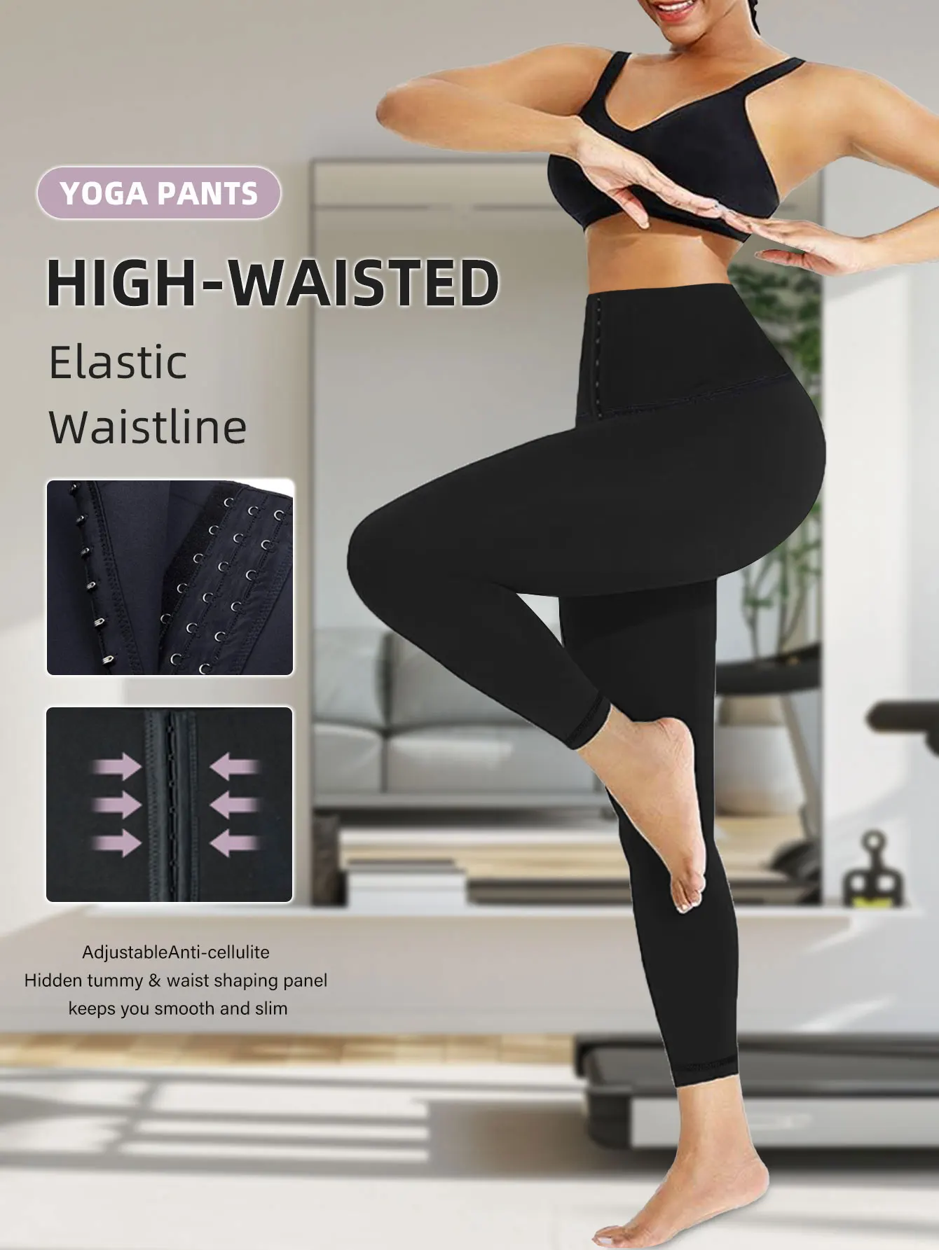 

Женские леггинсы для йоги с высокой талией, регулируемой застежкой-молнией, утягивающие, эластичные, антицеллюлитные, для коррекции фигуры, для спортзала и фитнеса