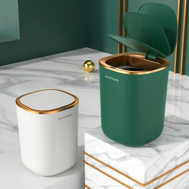 Bathroom Smart Sensor Trash Can 12L Luxury Garbage Bucket Automatic Trash Bin for Kitchen Toilet Wastebasket Smart Home