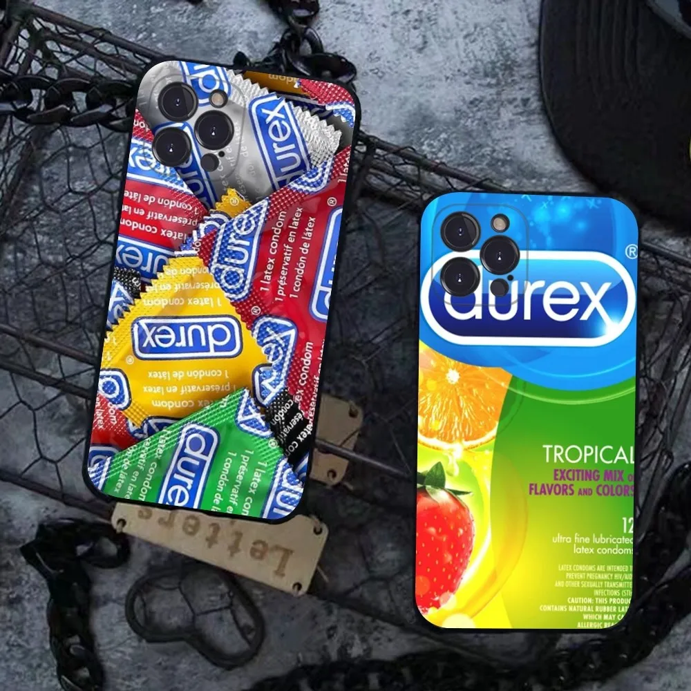 Sexy Condom Brand D-Durex Phone Case For IPhone 16 15 8 7 6 6S Plus X SE XR XS 14 11 12 13 Mini Pro Max Mobile Case