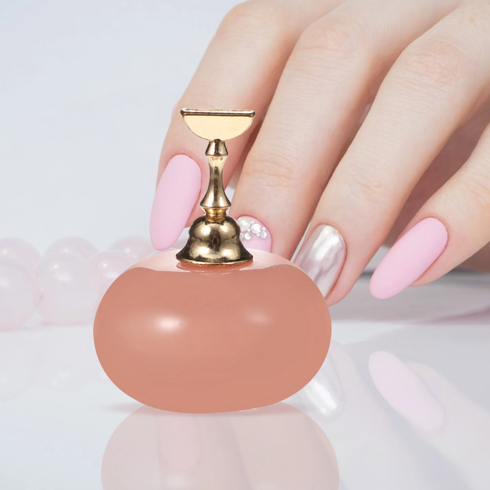 

Nail Art Practice St Resin Tip Holder Display Base for DIY Salon Use Fake Nail Painting Brackets Manicure Tool