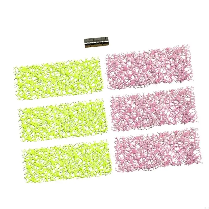 6PCS Springende Spinnen Lebensraum Zubehör Magnetische Spinnen Web Dekorationen für Spinnen Klettern und Verstecken B03E – Detail 3