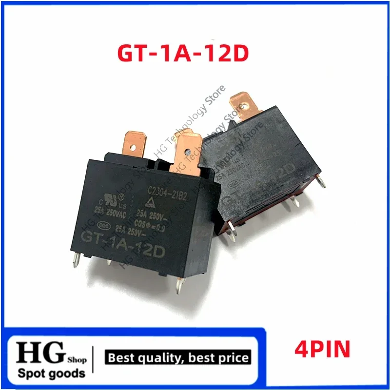 GT-1A-12D Original 25A 12VDC 4PIN 12V para Midea Mitsubishi, placa base, compresor, relé, 5 unidades por lote