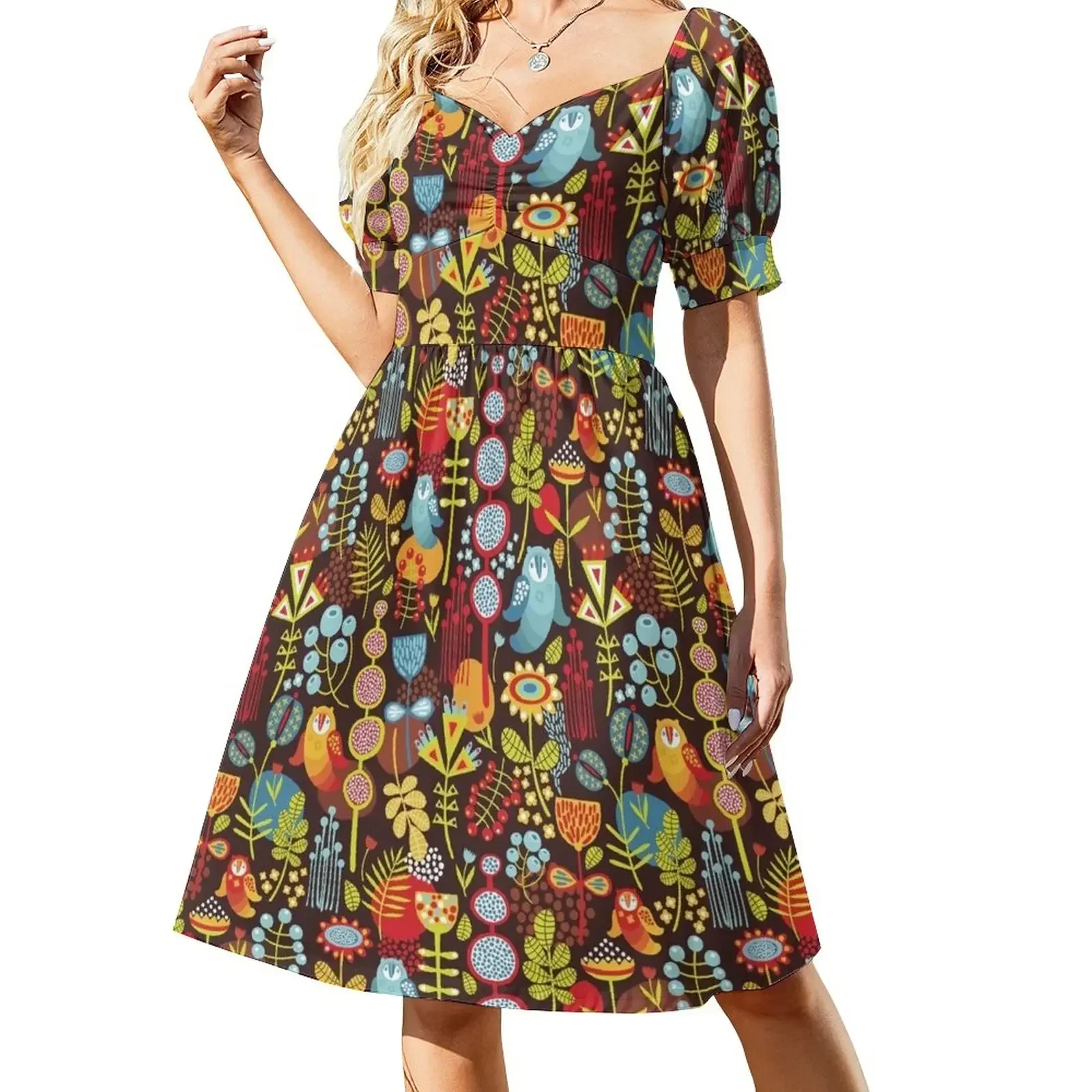 

Owly Short-Sleeved Dress summer dress woman 2025 Woman dresses