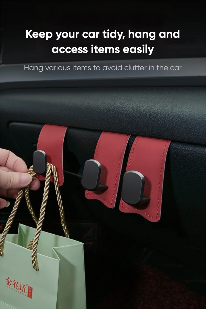 TazerApex Universelle Auto-Handschuhfach-Haken aus Aluminiumlegierung, Hängehaken für Handtaschen, Hüte, Halter für Autoinnenraum-Aufbewahrung – Detail 6