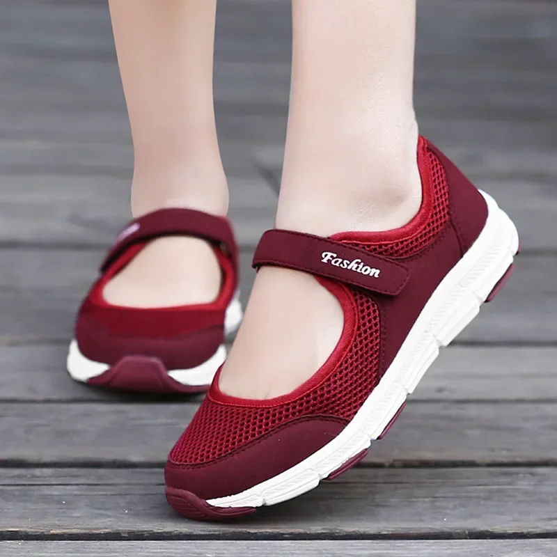 Women Sneakers Comfortable Mesh Ladies Flats Soft Platform Shoes Summer Breathable Woman Casual Walking Shoes Zapatos Mujer