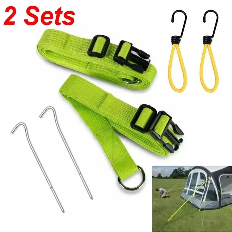 مظلة قافلة خضراء ربط للأسفل لمظلات كامبا ملحقات التخييم أي مزيج من أشرطة العاصفة المنزلية ملحقات الموتر Rv #1