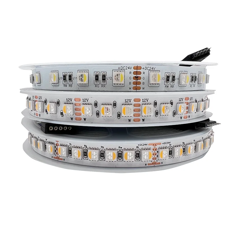 

4 Colors In 1 Chip RGBW LED Strip 12V 24V 60 108 120 Leds/M RGBWW TV BackLight Room Decor Flexible Ribbon Tape Rope Light