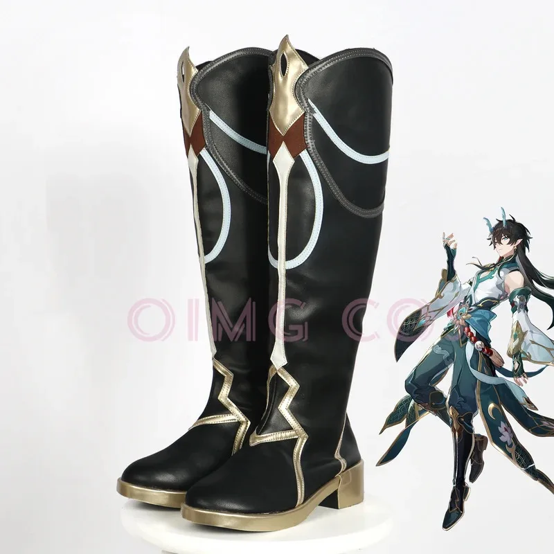 

Genshin Impact Dan Heng Imbibitor Lunae Cosplay Shoes Anime Chinese Style Halloween for men Game
