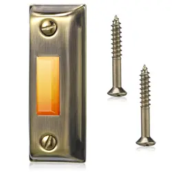 Wall Mounted Antique Brass Lighted Metal Door Bell Doorbell Push Button Switch Through Multiple Toning Electroplating Coloring