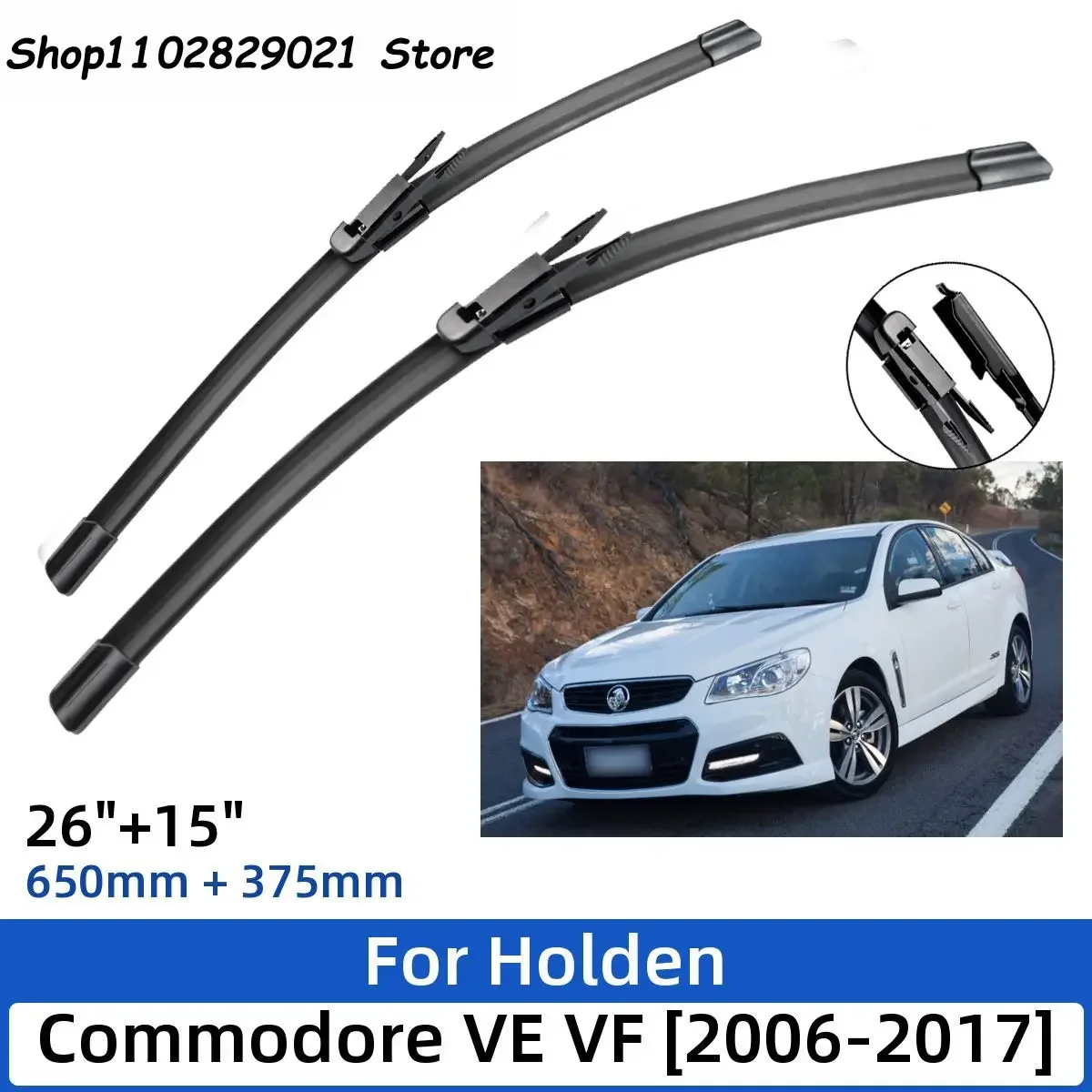 

2PCS For Holden Commodore VE VF 2006-2017 26"+15" Front Wiper Blades Windshield Windscreen Window Cutter Accessories