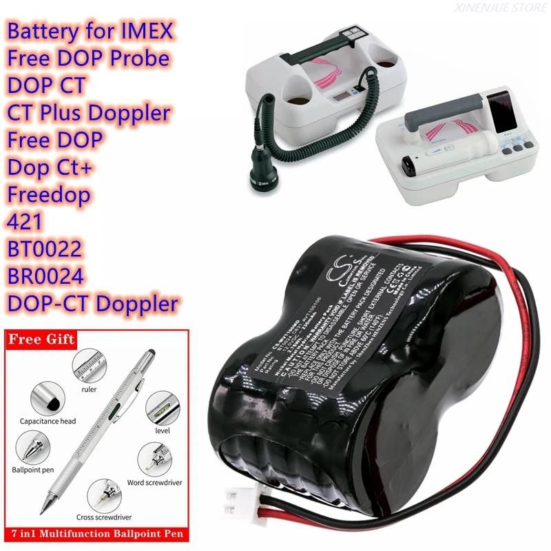 Batería médica de 12V/230mAh, BT0024, C631, AVT100100 para IMEX Free Probe DOP CT Plus Doppler 421 BT0022