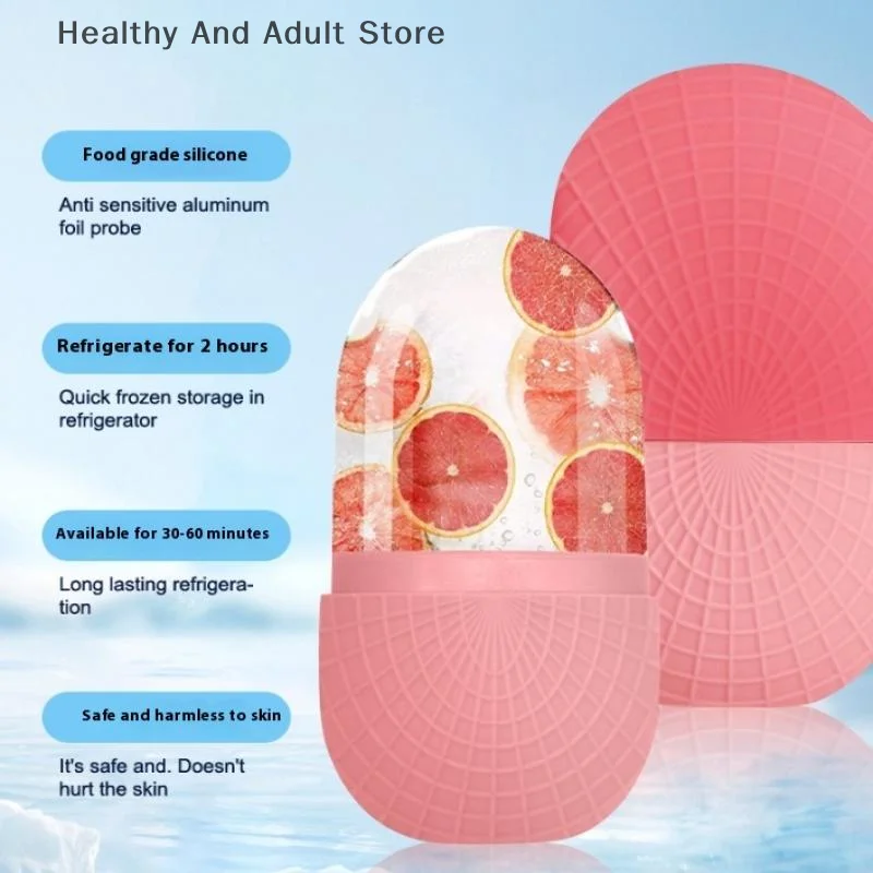 Eisroller für Gesicht und Augen, Silikon-Eisform-Massagegerät, kühlende und straffende Gesichtshaut, Eisroller, auslaufsicher, wiederverwendbar