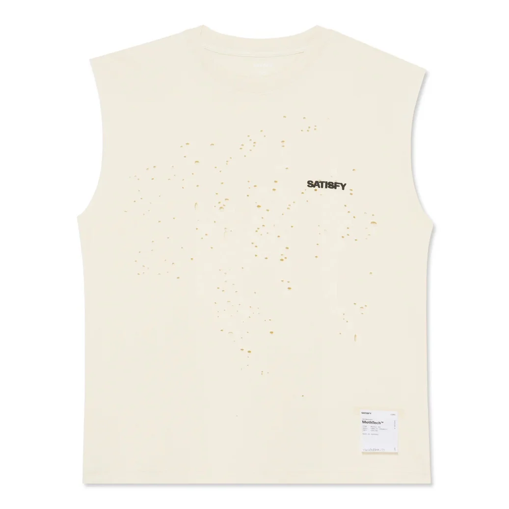 

Satisf Worn-look Loose Cotton Tank Top Svel ort-sved T-irt Breathable Youth Faion Summer Casual Vest