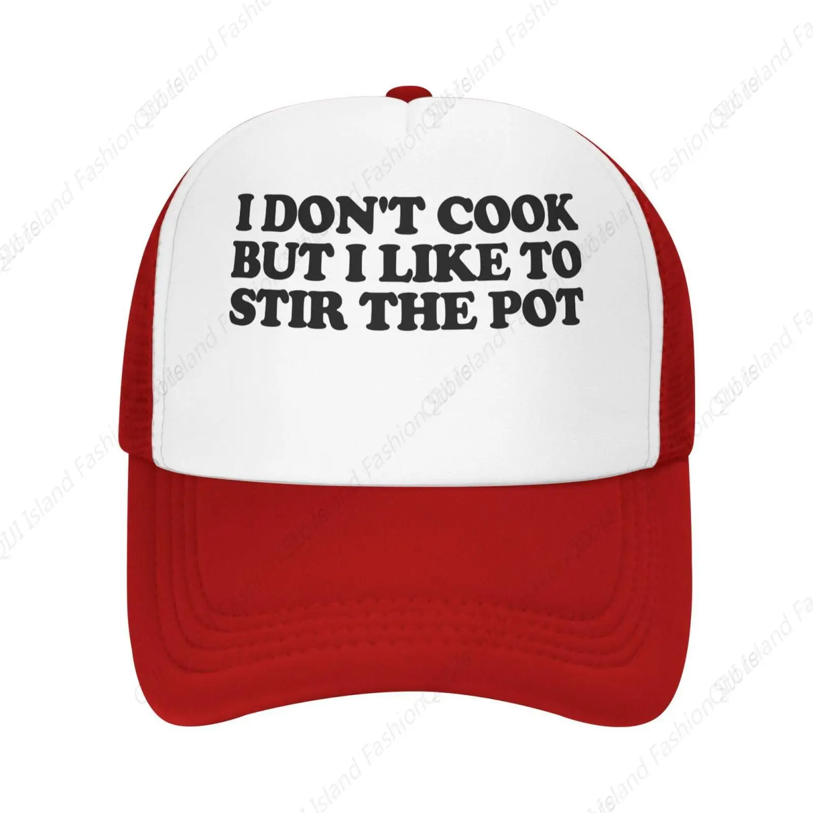 I Don'T Cook But I Like To Stir The Pot Baseball Cap Vintage for Men Women Trucker Golf Dad Mesh Hat Sports Fishing Daily Unisex