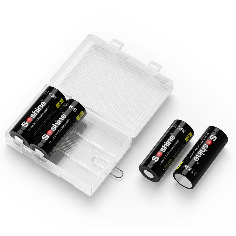 2 Slots CR123 16340 Battery Storage Boxes Transparent Hard Plastic For 18350 26650 16340 CR123A CR2 Battery Holder Container Box