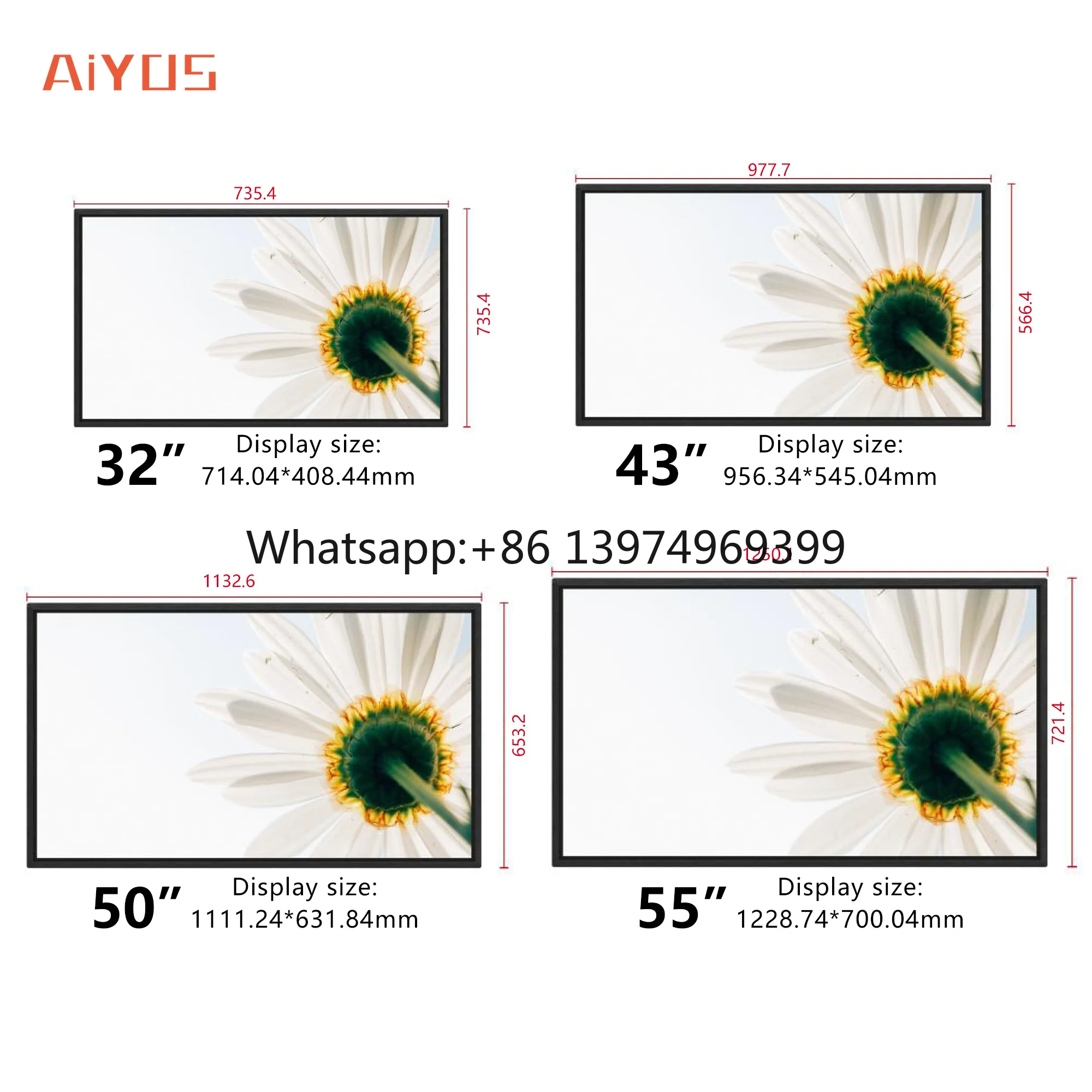 Wholesale 32-98 Inch Driven High Contrast Wall Mounted LCD Advertising Machine - Digital Signage for Offices & Stores