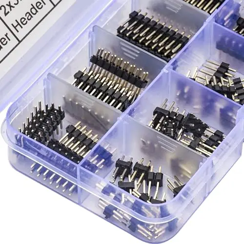 2.54mm Male Pin Header Dual Row DIP Connector Kit 2/3/4/5/6/7/8/9/10/12Pin Straight Header Pin  (Male-Pin-Dual)