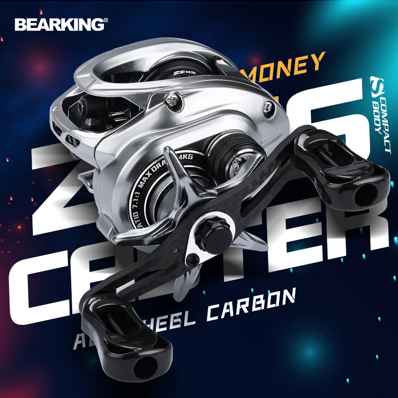 BEARKING Brand New Zeus series 9BB 135g Light Drag System 4Kg Max Power Carbon Fiber 7.1:1 High Speed Ratio Baitcasting Reel