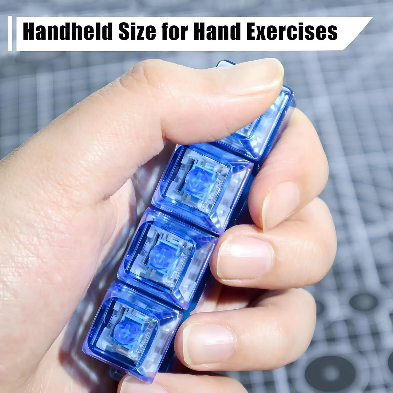 4 Keys Keyboard Decompression Toy Party Stress Relief Fidget Button Clicker Fidget Keychain Keyboard Keychain Finger Keyboard