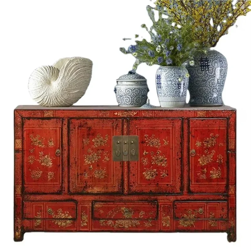 Chinese antique solid recycled wood replica cabinet