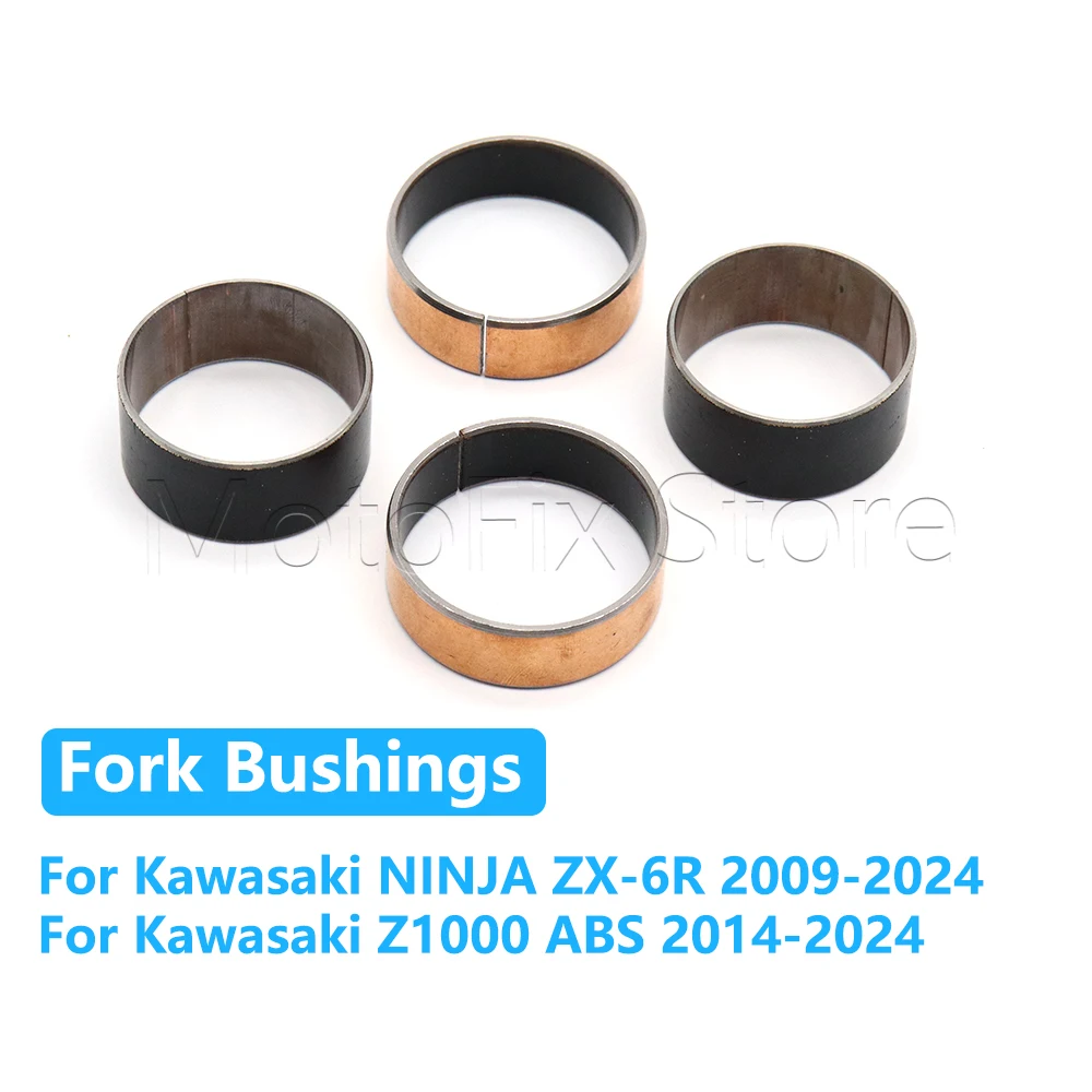 

42MM For Kawasaki NINJA ZX6R 2009-2024 Z1000 ABS 2014-2024 Fork Bushings External Guide Rails Shock Absorb Up Down Set