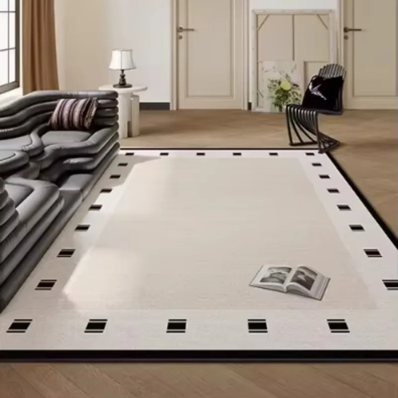 

New Modern Minimalist-Style Polyester Carpet Eco-Friendly Lightweight Luxurious 9mm Thick Machine-Made for Living Room Bedroom