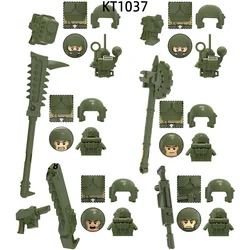 The KT1037 Heavily Armed Engineering Melee Assault Soldier Commander Signal Corps Model Blocks MOC Bricks Set Gifts Toys