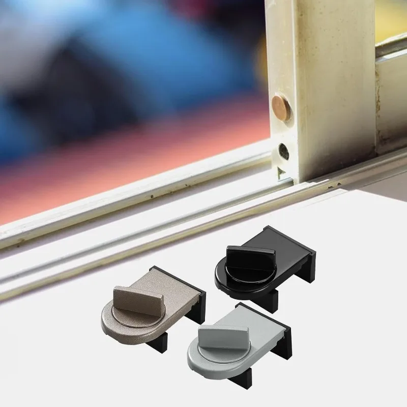 Adjustable Aluminum Alloy Window Safety Lock Sliding Door Stopper Security Lock for Home Anti-theft Childproof Window Lock