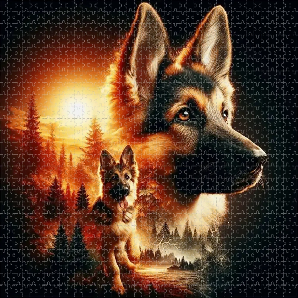 

Пазлы «Закат, Дерево, Животные» 1024 элемента: сложные семейные игры для игровой комнаты, спальни, гостиной