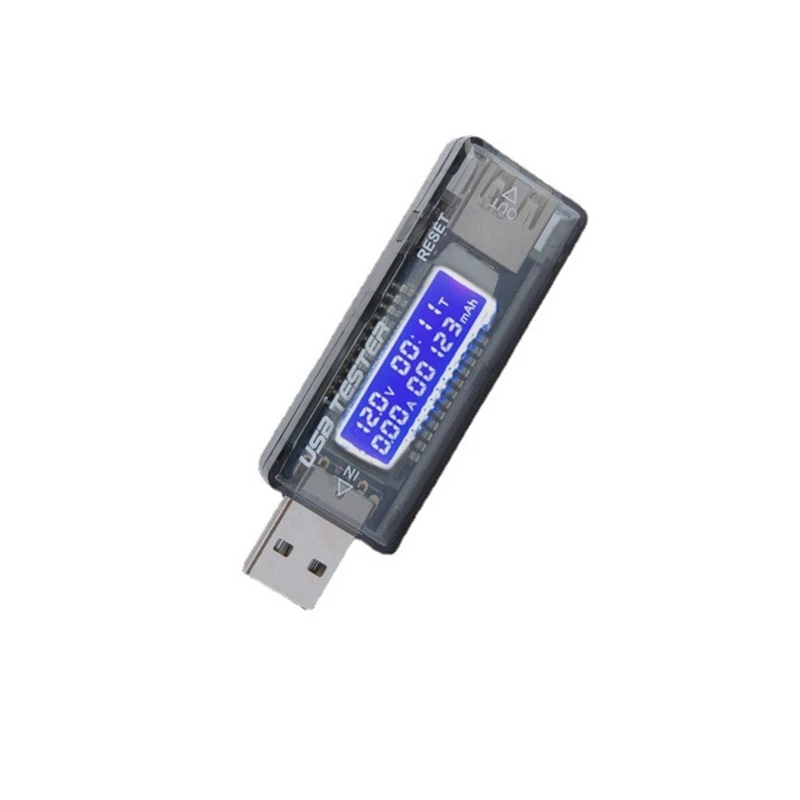 DC Mobile Power Charging Current Voltage Digital Monitor USB Tester Current 0-3A Voltage 4-20V Dual Meter Display-AT48