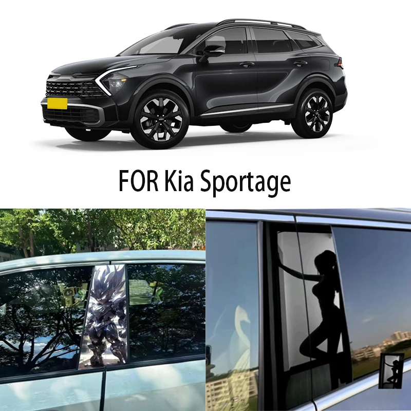 

Door Window Decoration Trims Pillar Posts Stickers Auto Styling For Kia Sportage Car accessories