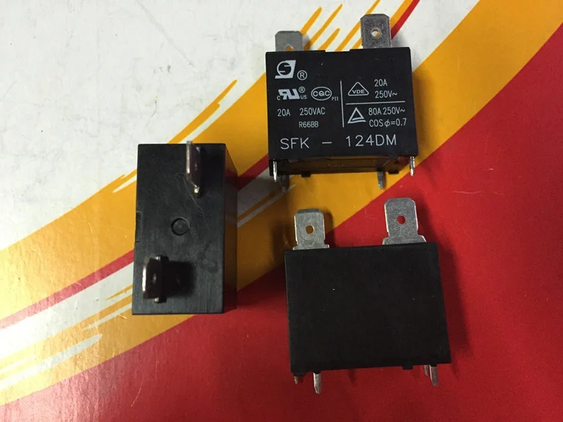 5Pcs Original new  Relay SFK-112DM 105/124DM Air Conditioner Relay Power Relay SFK 112DM 5VDC 12VDC 24VDC 20A 250VAC 4pins