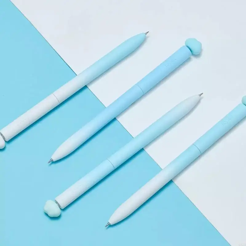 4pcs 트위스트 액션 젤 펜 0.5mm 리필 가능한 빠른 건조 저널링 펜 사무실 쓰기 도구 저널링 작성 도구