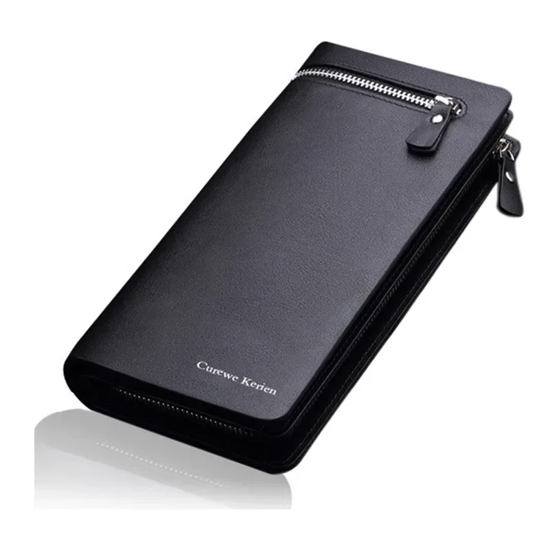 男性財布ブランド有名なメンズレザー長財布クラッチ男性マネー財布-id-カードホルダー-carteira-masculina