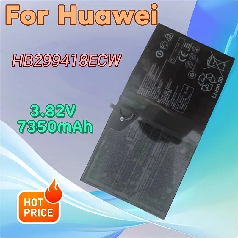 

3.82V 7350mAh HB299418ECW Mobile Phone Battery for Huawei M6 Tablet 10.8 SCM-W09/W19/AL09/AL19
