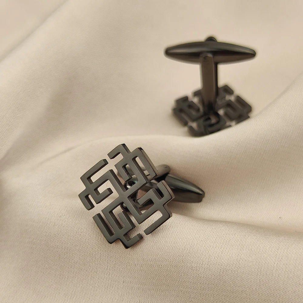 สแตนเลส Retro Cufflinks สําหรับผู้ชายส่วนบุคคลสไตล์ชาติพันธุ์รูปแบบธุรกิจเสื้อ Cuff Dings เครื่องประดับอุปกรณ์เสริมขายส่ง