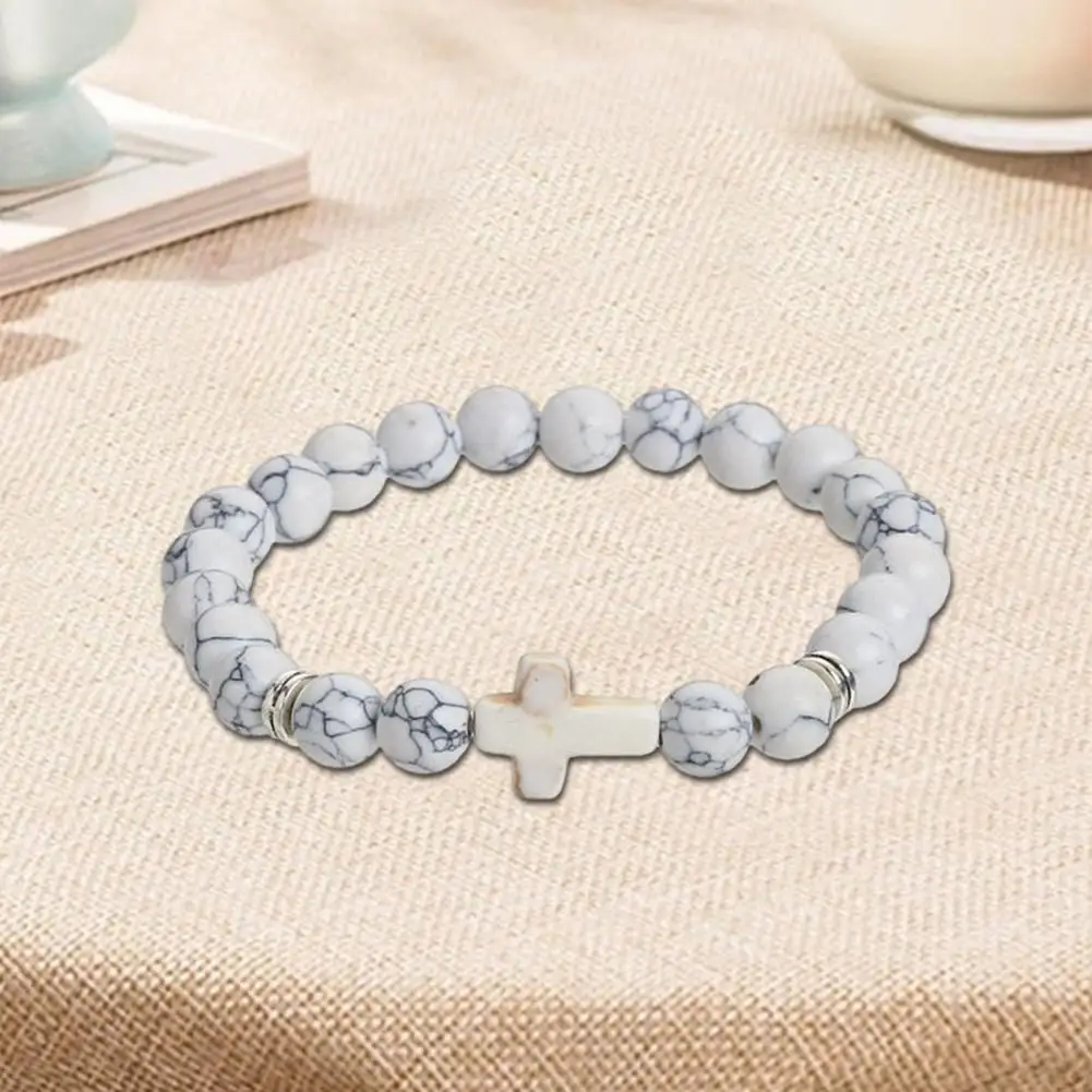 

Redemption Jewelry Stone Beaded Bracelet for Men Women Elastic Wristband Jewelry Gifts for Christian Comfort Faith Catholic
