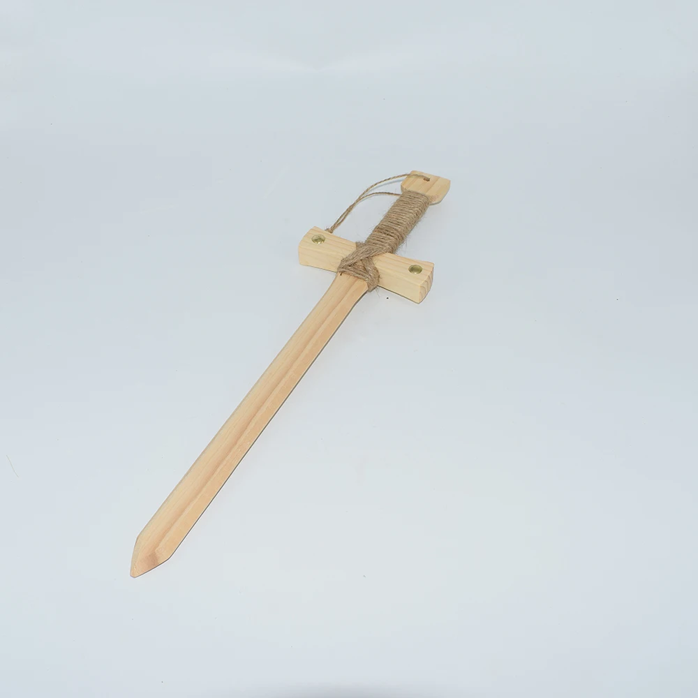 Espada de juguete de madera de 40cm para niños, accesorios duraderos para niños, espada samurái para exteriores, espada Katana para Cosplay, juguetes únicos, regalo, 2 uds.