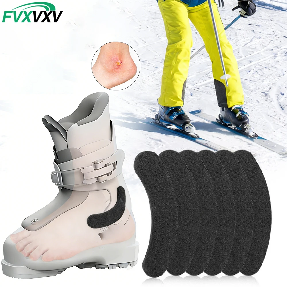 

10PCS EVA Self-Adhesive J Bars Ski Snowboard Boot Fitting Pads, Ankle Inserts Reduce Heel Lift & Relieve Ankle Pain For Boot Res