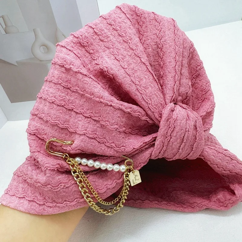 قبعة نسائية إسلامية جديدة وشاح للرأس تغطي الشعر الأبيض، مسامية، مقاومة للغبار، ناعمة ومرنة