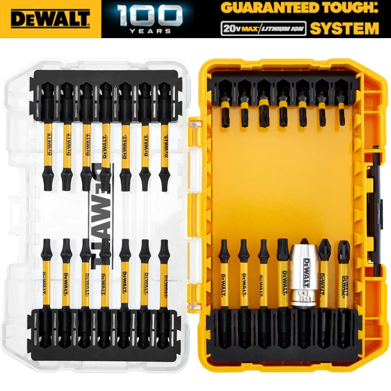 

DEWALT DT70734 29pc FLEXTORQ Screwdriver Bit Set Cordless Drill Bit Impact Driver Dewalt Power Tool Accessories Small Tough Case