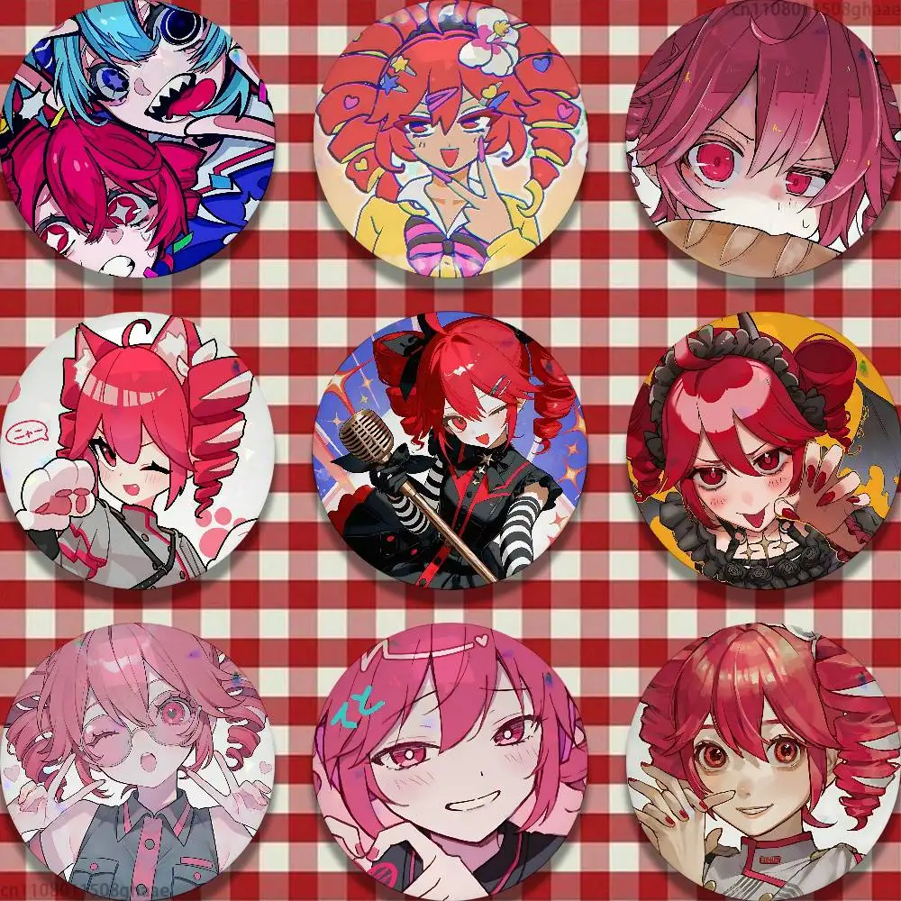 

V-Virtual Kasane-S Teto Badge Brooches on Backpack Clothes Handmade Round Enamel Pins for Jewelry